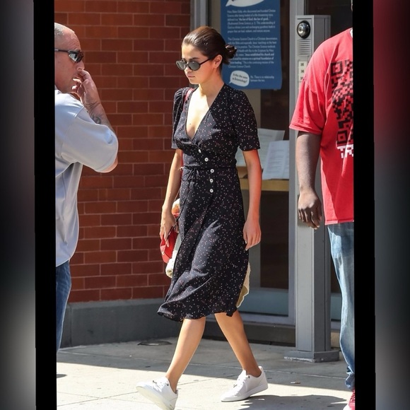 Rouje Gabin Wrap Mini Dress in Bordeaux Selena Gomez Size 2 - Picture 7 of 8